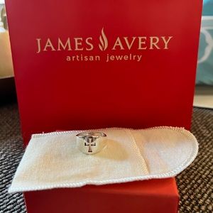 James Avery wide band Crosslet ring